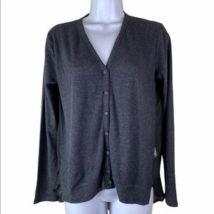 NWT Heather By Bordeaux Silk Sheer Back Cardigan